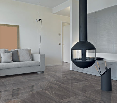 Alp stone black lappatto 24x24