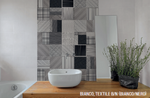 MONO COLORS TEXTILE BIANCO/NERO POLISHED 9X9