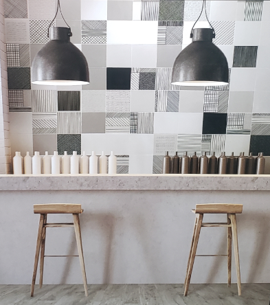 MONO COLORS TEXTILE BIANCO/NERO POLISHED 9X9