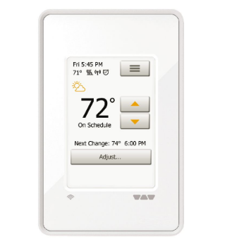 THERMOSTAT NUMERIQUE PROGRAMMABLE A ECRAN TACTILE WI-FI AVEC CAPTEUR THERMIQUE DHERT104/BW
