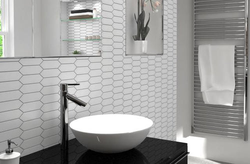 Picket white glossy  8.46x9.76