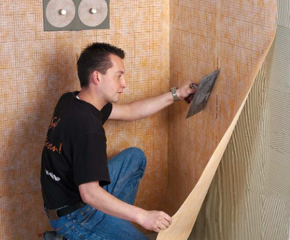 membrane waterproof shower construction renovation water